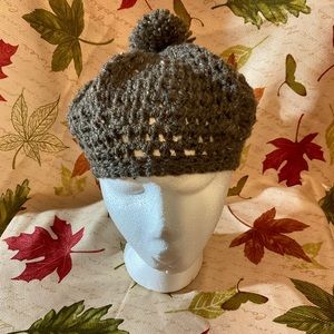 Handcrafted Girl’s Crochet Brown Beret Hat